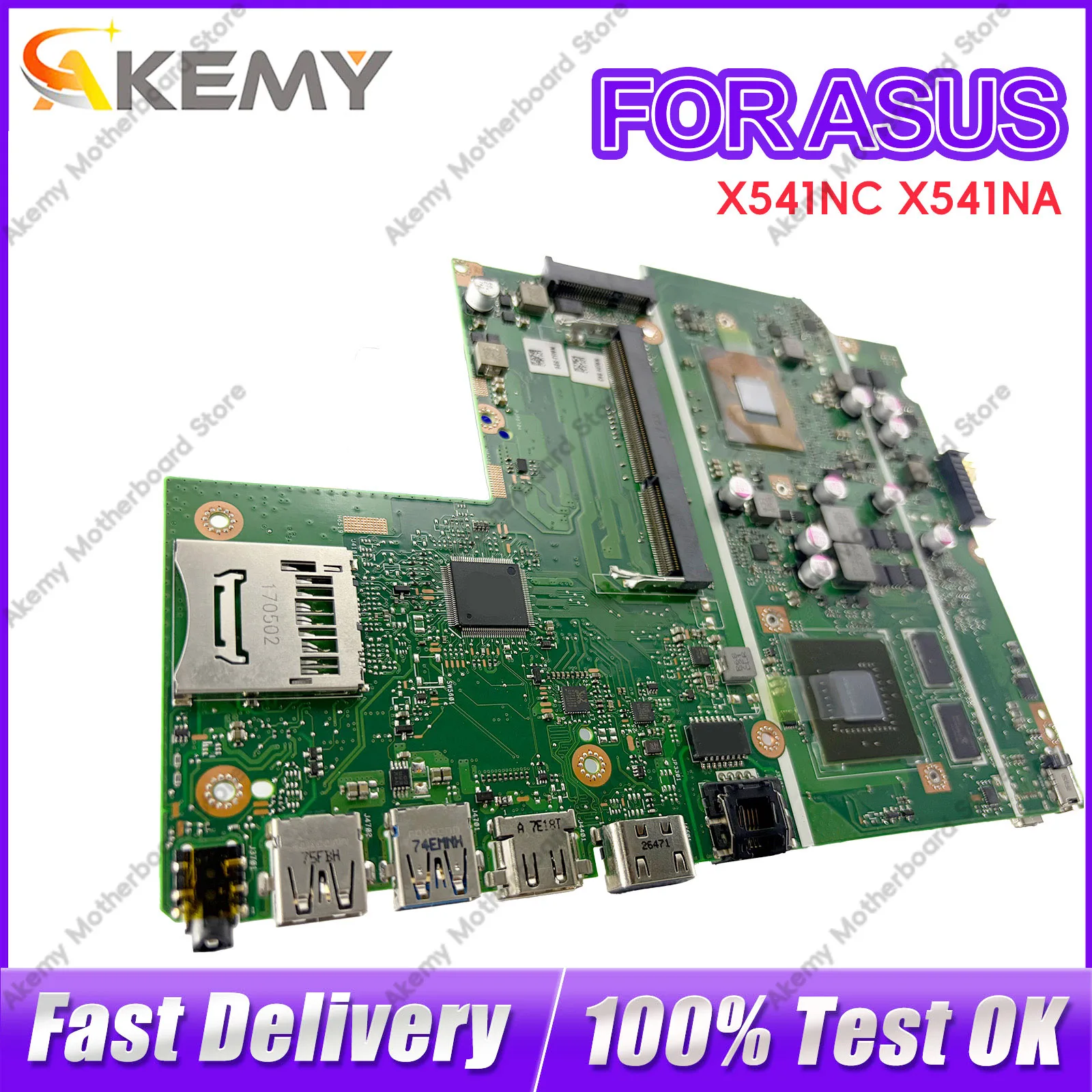 

X541NC Laptop Motherboard For ASUS VivoBook A541N A541N F541N X541NC R541N X541NA X541N Notebook Mainboard With Celeron CPU stk