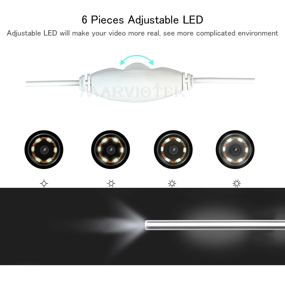 أداة تنظيف منظار الأذن البصرية عالية الدقة 3 في 1 مع كاميرا صغيرة متعددة الوظائف مقاس 5.5 مم لفحص منظار الأذن للكمبيوتر الشخصي الذي يعمل بنظام أندرويد #5