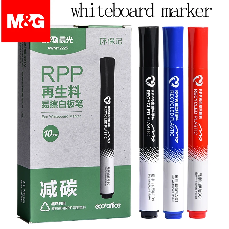

Маркеры для досок M&G, черные/синие/красные, стираемые, идеально подходят для школы, встреч и офисного использования