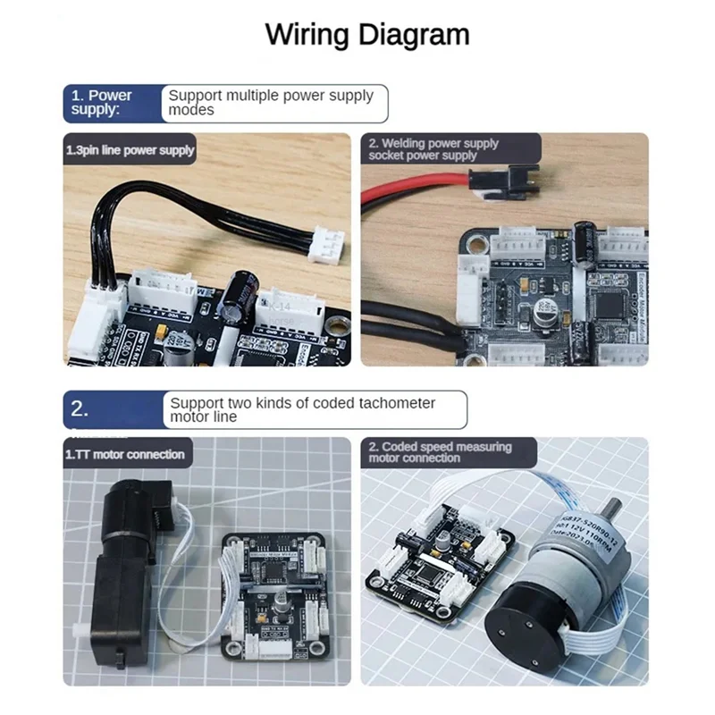 

-A99Z 4 Way Encoded Motor Drive Module Onboard Voltage Stabilizing Circuit Motor Control Smart Car Dedicated To Robot Car