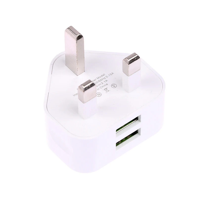 Universal UK Plug 3 Pin Wall Charger Adapter With 1/2 USB Ports Charging For Iphone 11 For Huawei Charging Charger image 3
