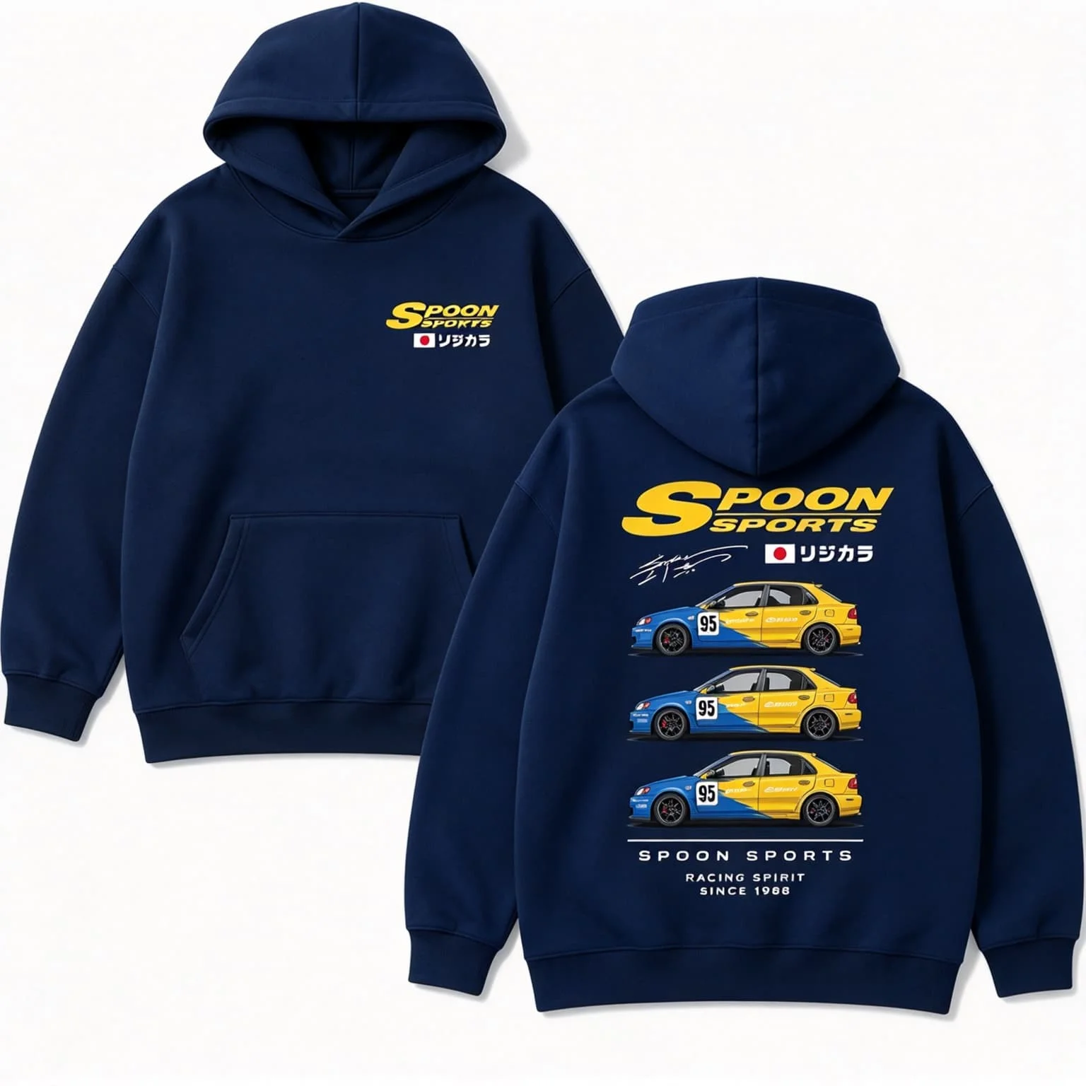 Rs Grauer Sportwagen-Coupé Civic Spoon Sport JDM Herbst Winter US Unisex Pullover Damen Sweatshirt Jungen Top Baumwolle Herren Hoodie – Detail 11