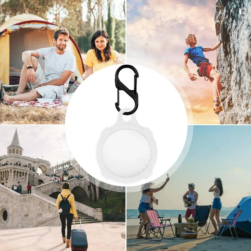 Waterproof Anti-lost Keychain Holder Silicone Case For Tag Dog Cat Pet Collar Keys Trackers Protector Full Cover Ptotect Case