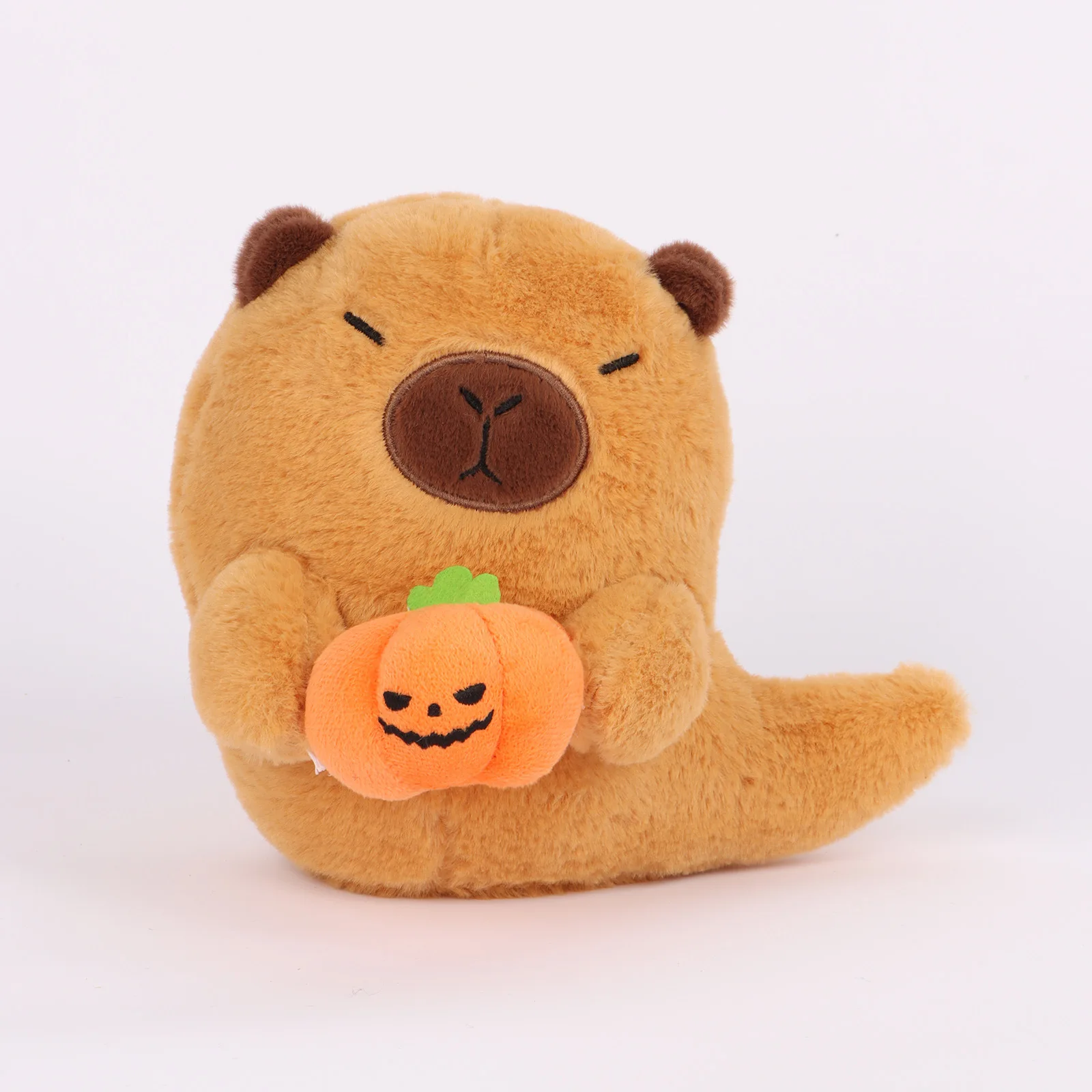 20 سنتيمتر لطيف شبح كابيبارا ألعاب من القطيفة كابيبارا مع اليقطين محشوة الدمى شبح بلوشي هدايا الهالوين الاطفال هالوين الديكور #5