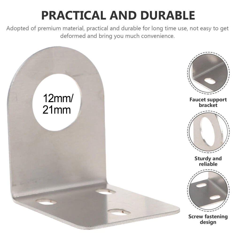 Braket keran baja tahan karat untuk keran air, braket logam piring gantung untuk sebagian besar lubang tunggal aksesoris keran dapur