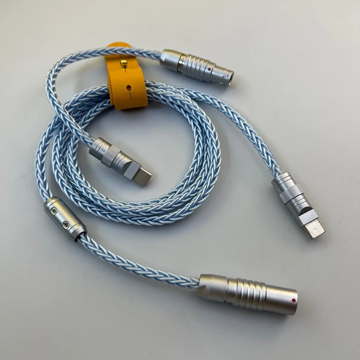 Single Crystal Copper USB-C Cable for Keyboard, 8-Core Braided 100W Charging Suitable for IPhone 15 and Other Devices