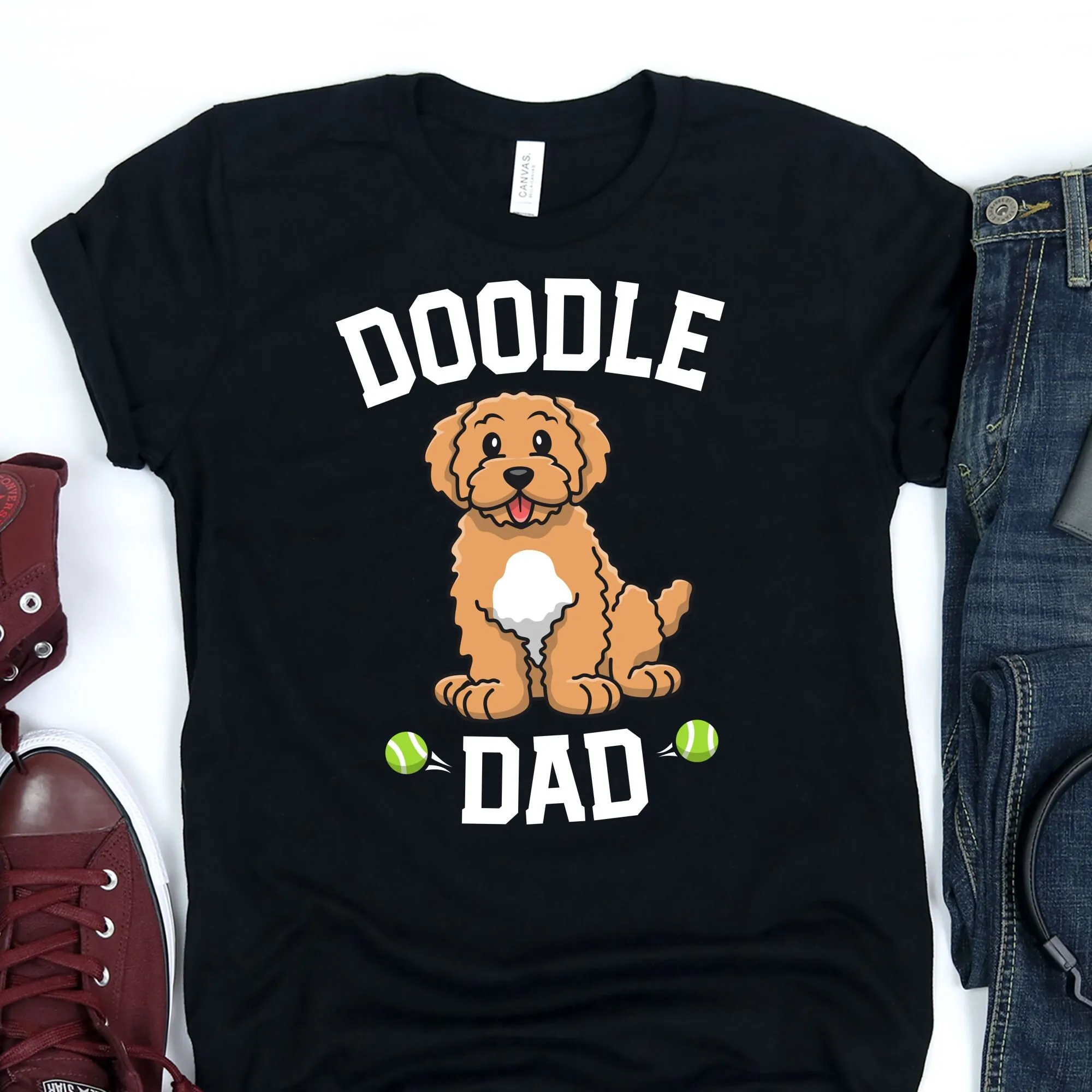 Camiseta Doodle Dad Golden Cute Goldendoodle divertido amante de los perros