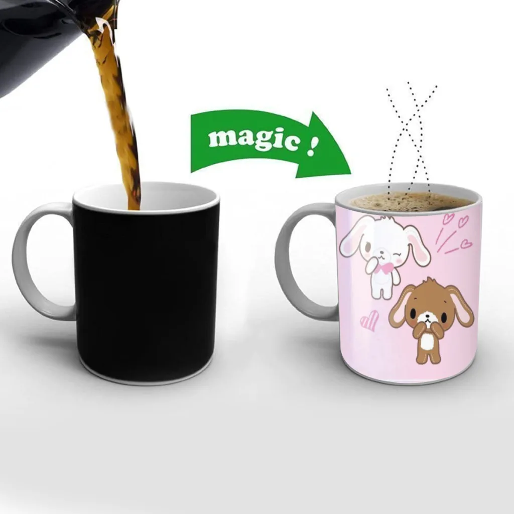 S_sugarbunnies Anime Kawaii Anime Magic Hot Cold Heat Temperature Sensitive Color-Changing Coffee Tea Milk Mug Cup