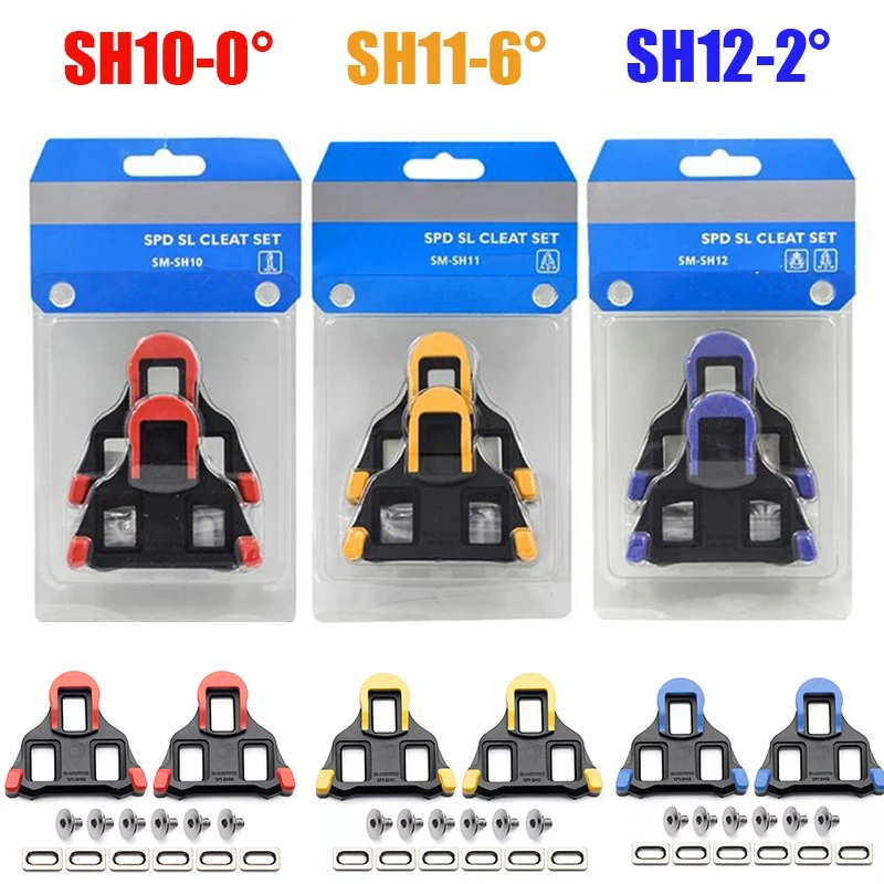 Bicycle Pedal Cleat Set Road Bike SPD-SL SH10 SH11 SH12 Lock Pedal Cleats 6 Degree Fit R8000 R7000 Bike Lock Pedal Bike Parts