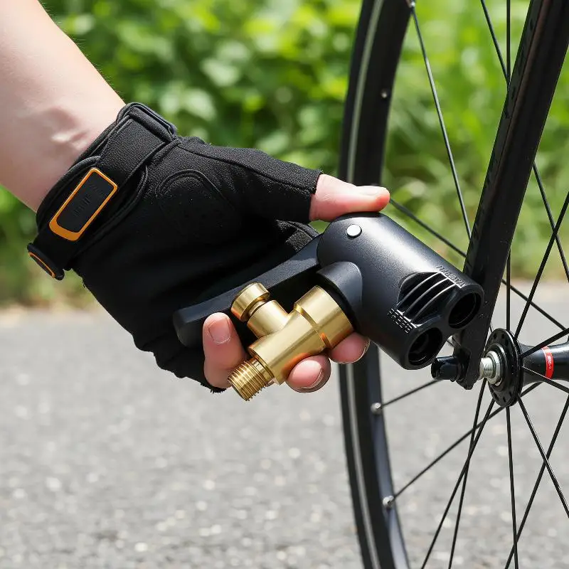2 In 1 Heavy Duty Bicycle Pump Valve Adapter Metal Air Chuck Nozzle Connector for Car Moto Bike Tire Pumping