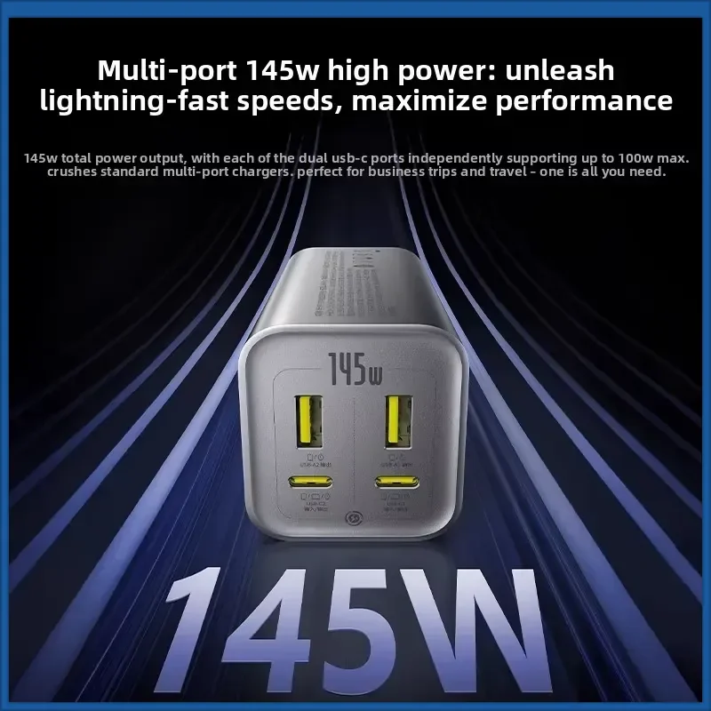 New 145W 20800mAh Power Bank for Laptop Phone Steam Dual USB A USB C PD 100W Fast Charging Digital Display Portable PowerBank