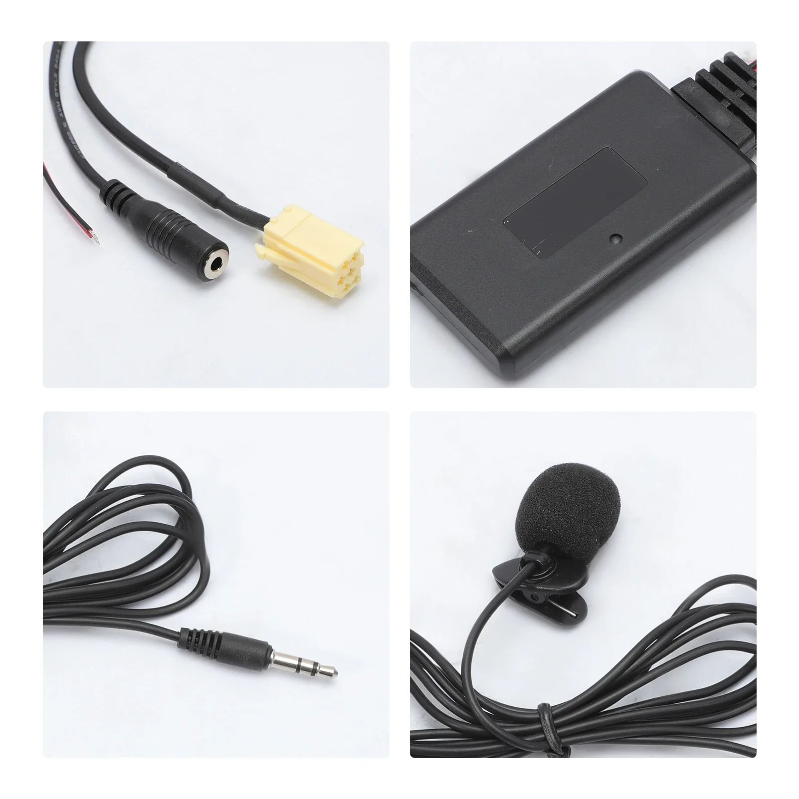 AUX Bluetooth Cable, Adapter for Car Bluetooth 5.0 with Microphone Adapter AUX Bluetooth Handsfree for Fiat 500/Grande Punto