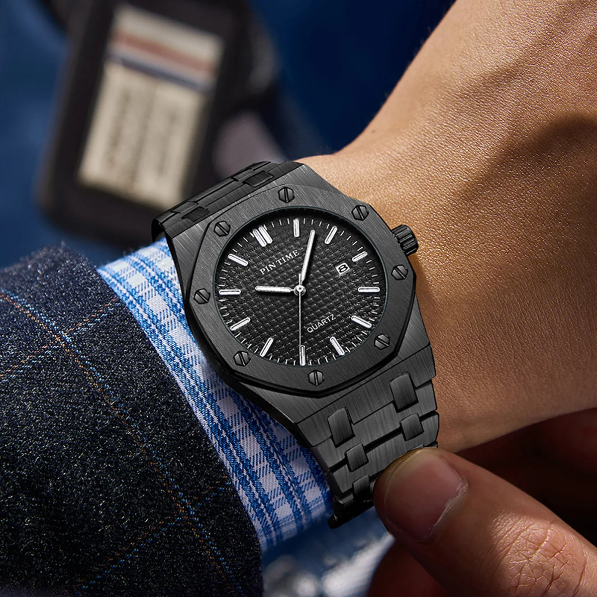 Men's Luxury Business Stainless Steel Watch For Men Sport Excellence Waterproof Wristwatch Tough Men Gift relojes Free shipping