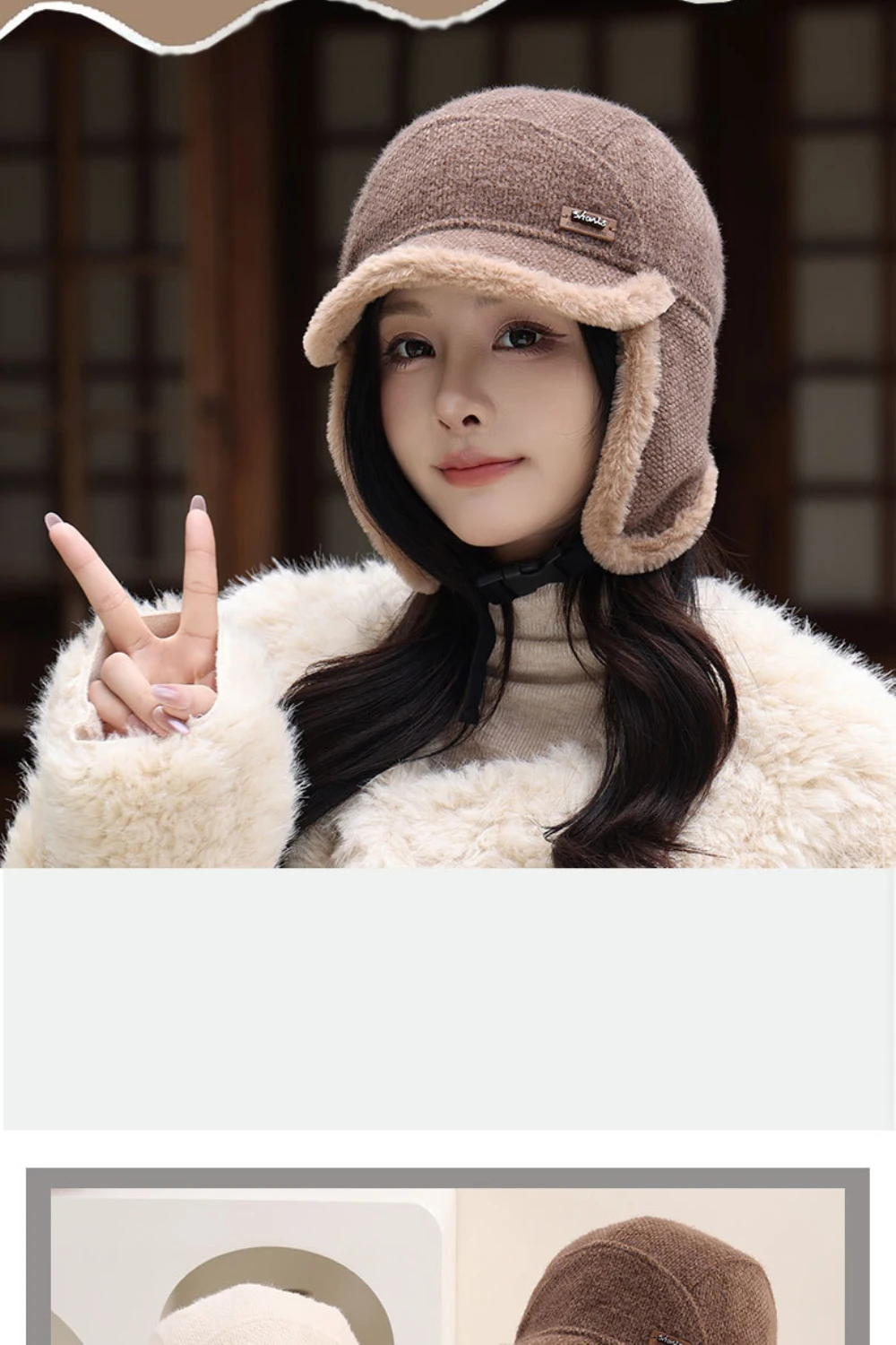 HT5022 Russische Hut Neue Dicke Warme Winter Htas für Männer Frauen Fleece Gefüttert Reit Hut Männlich Weiblich Schnee Ski Earflap Cap Bomber Hut – Detail 1