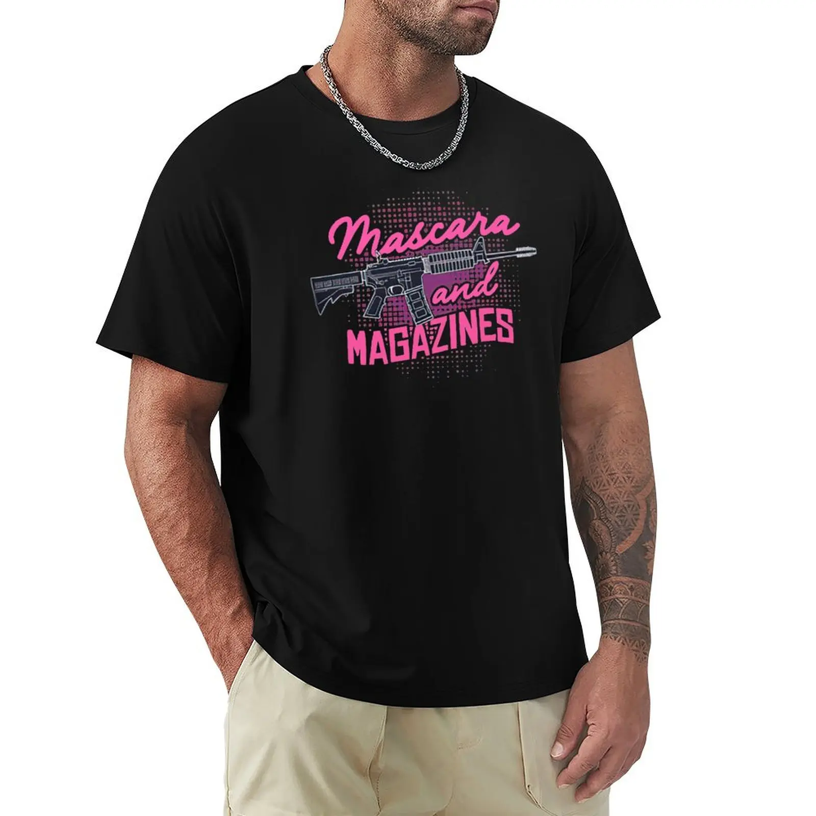 Mascara And Magazines T-Shirt plus sizes vintage graphic tee quick drying mens t shirts pack