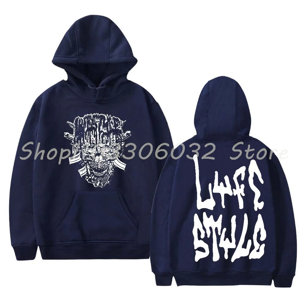 Yeat Lyfestyle 2093 ألبوم Merch هوديس للنساء والرجال سترة غير رسمية بأكمام طويلة ملابس عصرية