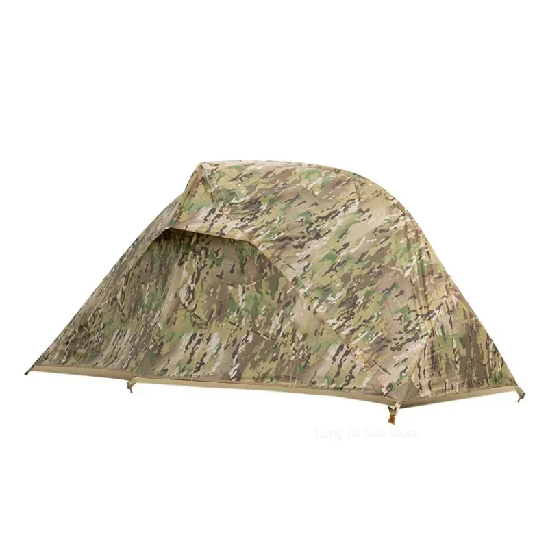 Outdoor Single Camouflage Tent Rainproof Sunscreen Thickened Camping Tent  Camouflage Park Tent Camping Tool New