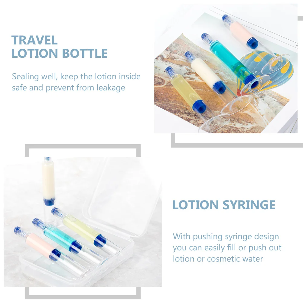1 مجموعة المحمولة فراغ غسول حقنة زجاجة خفيفة الوزن دائم السفر مستحضرات التجميل الفرعية الحاويات إعادة الملء غسول شامبو استحمام #1