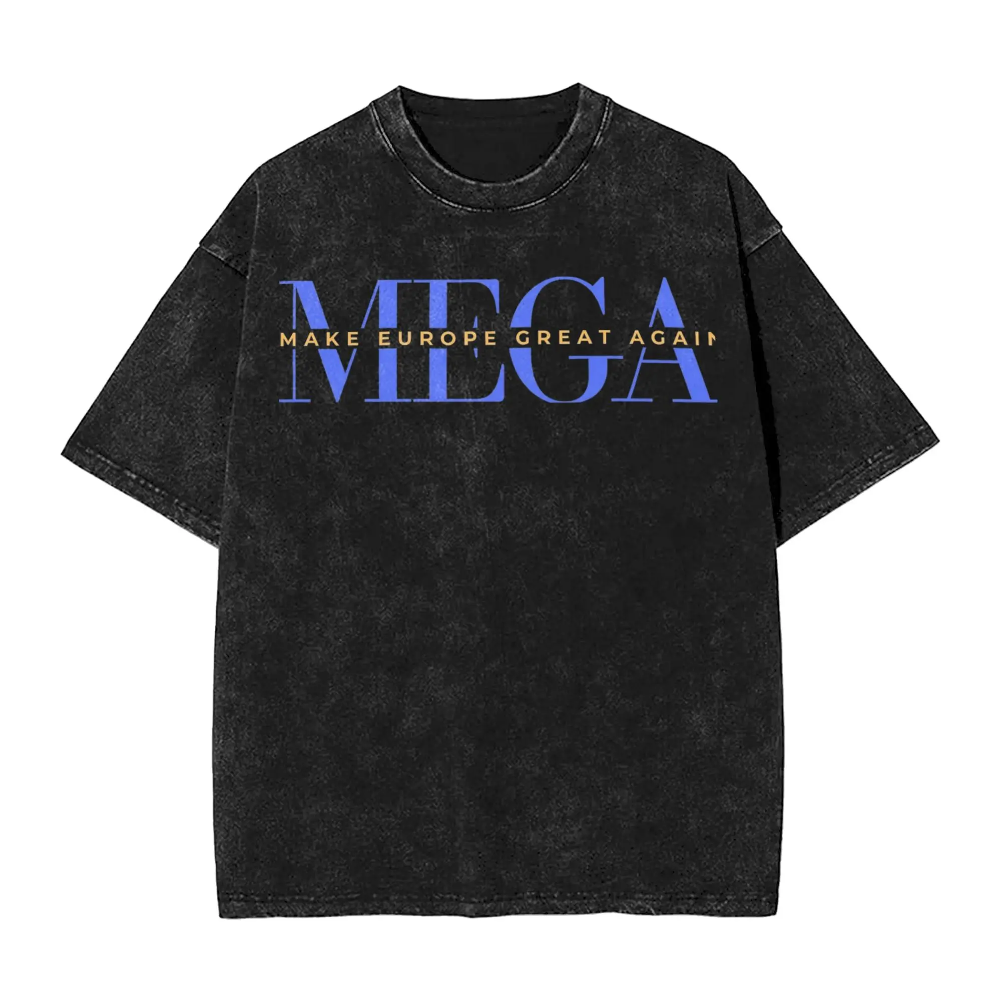 Make Europe Great Again mega Merch Washed T Shirt for Men Women Streetwear Hip Hop T-Shirt Printed  Tees Short Sleeve