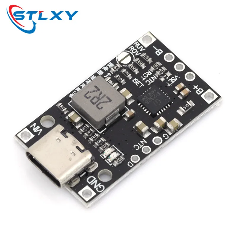 1pcs Type-C 2-3S Li-ion Charge Discharge Module BMS Balance Protection 3.7V Boost 15W QC Fast Charge With Indicator