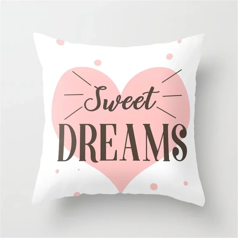 Car Sofa Big Cushion Pillowcase Nap Pillow Nordic New Portrait Pink Simple