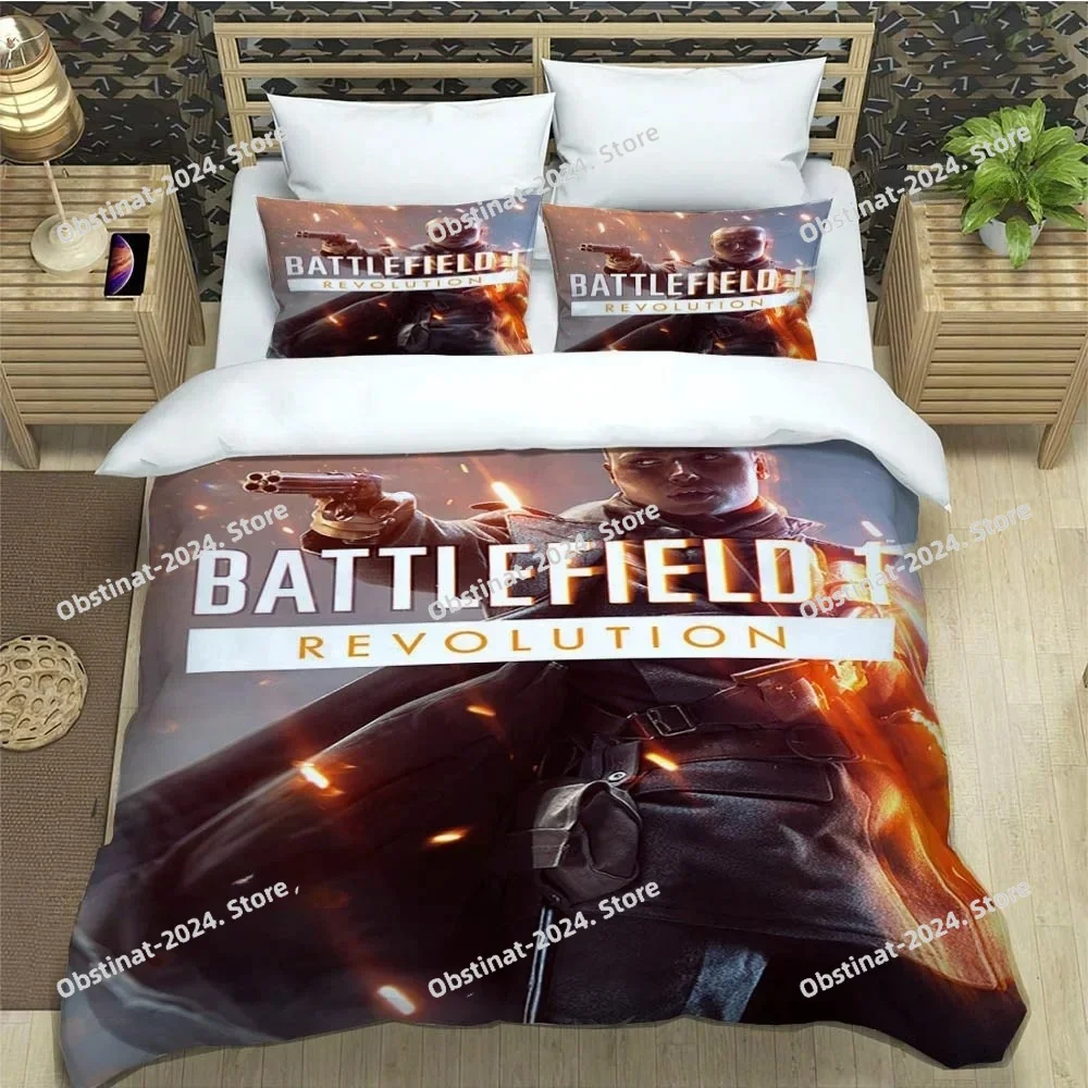 

Game Battlefield 3d Bedding Set Printed Duvet Cover Sheet Pillowcase Soft Quilt Cover Full Queen King Size luxury birthday gift
