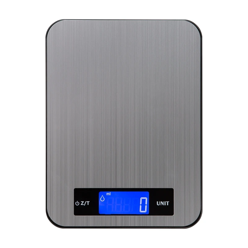 Digital Kitchen Scale 5kg/10kg/20kg Stainless Steel Food Glass Panel Balance Measuring Grams Water Milk ml Cooking Baking Tools