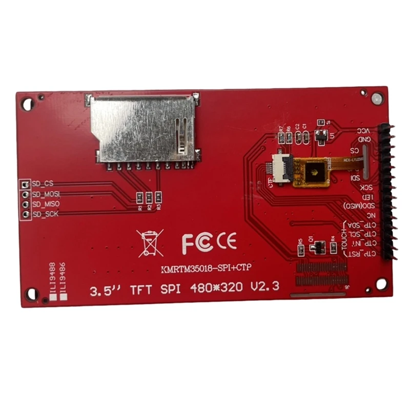 3.5 Inch Display Module SPI Serial Port Display Module Ili9488 Multi-Function Portable With Capacitive Touch Screen