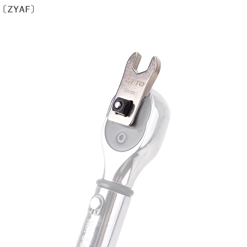 maveraYAF Bici Llave de extremo abierto de 8 mm con adaptador de torsión de 1/4 "Palanca de freno de disco hidráulico de bicicleta de carretera de acero Perno de línea Herramienta de reparación de bicicletas