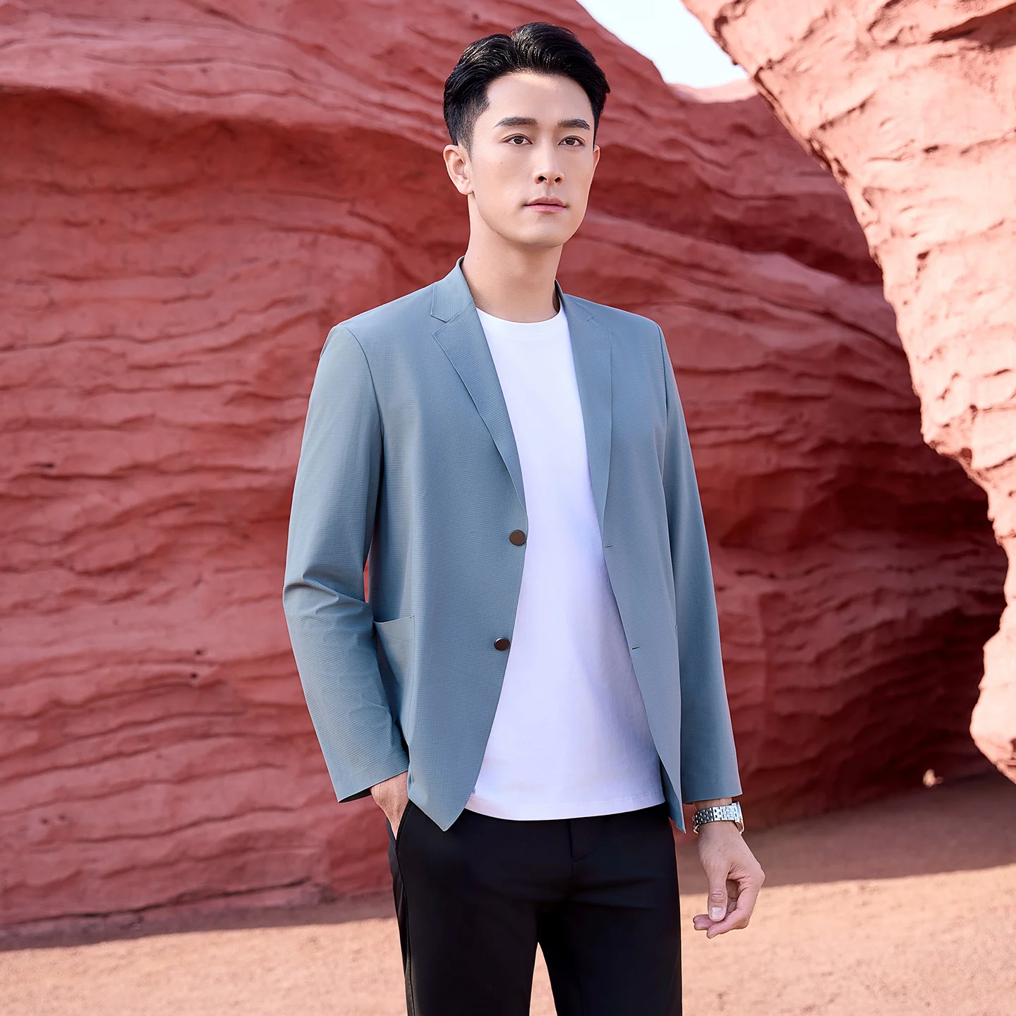 เสื้อแจ็คเก็ตสูทสีกากีลำลองสำห - Khaki Formal Wear Men บทวิจารณ์และราคา