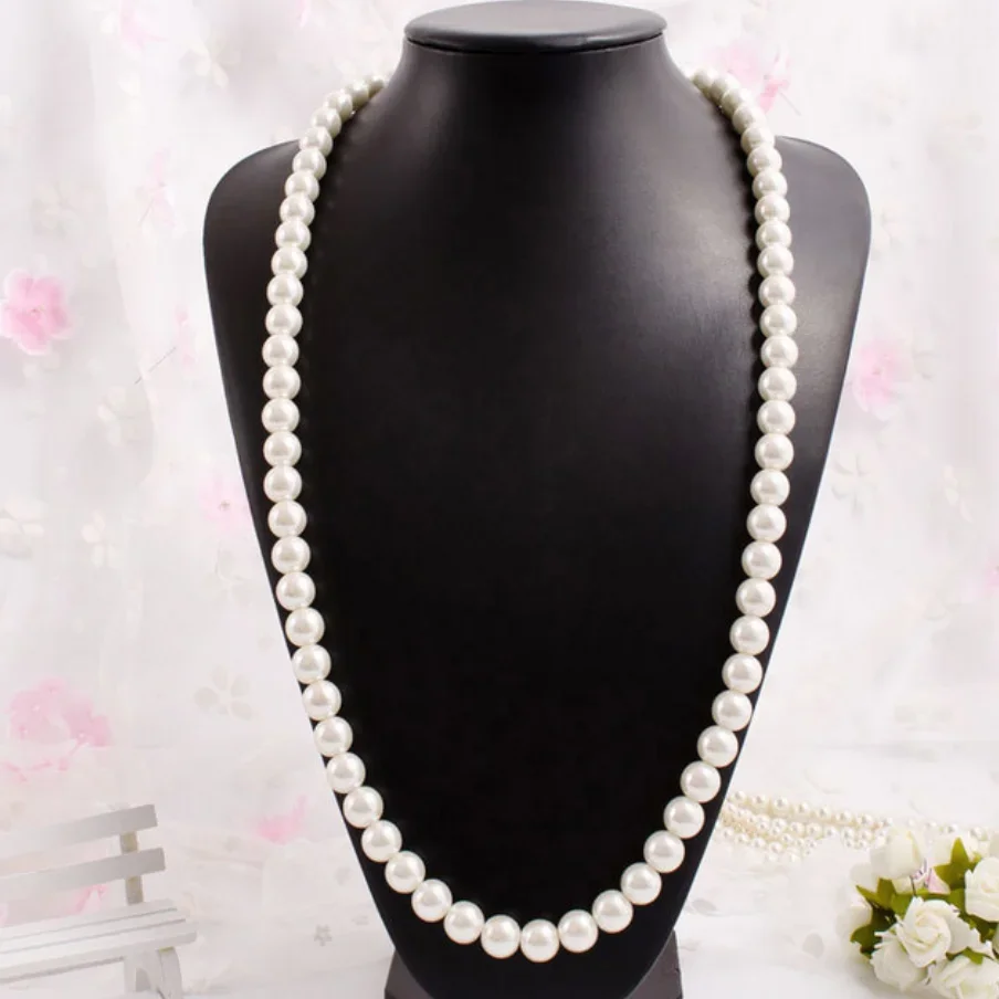 

Charming 22" Genuine White Pearl Necklace Pearls 8-9mm 999