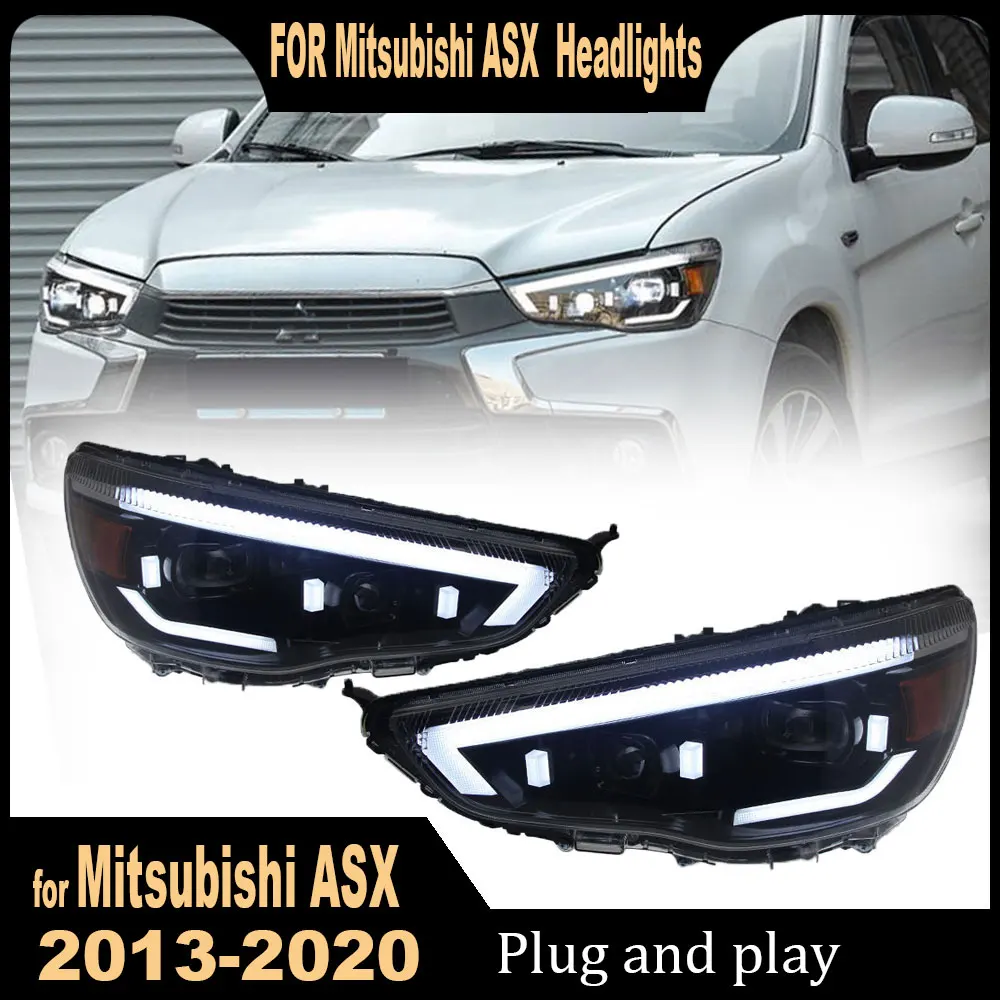 Car Parts Headlights For Mitsubishi ASX 2013-2020 LED Headlights Upgrade latest Styling DRL Dual Projector Car Accesorios