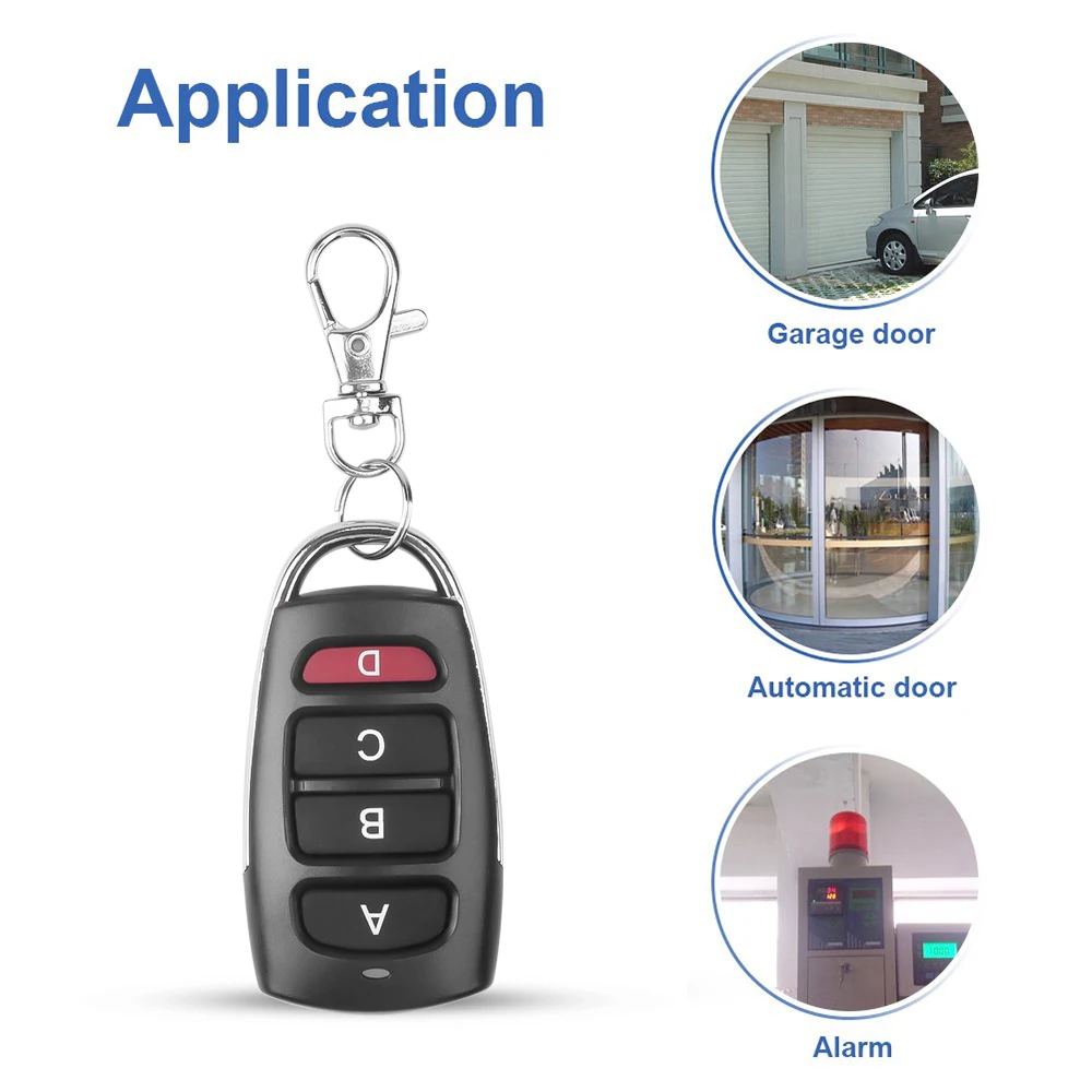 2TYPE RF Remote Control Key 433mhz Transmitter Cloning Duplicated Copy Learning Fix Code for Electric Garage Door Car