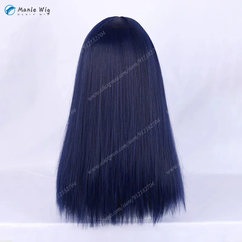 LOL Arcane Cosplay Wig Anime Caitlyn Parted Blue Black Heat Resistant Synthetic Hair The Sheriff of Piltover Wigs cvh;,78jh;5