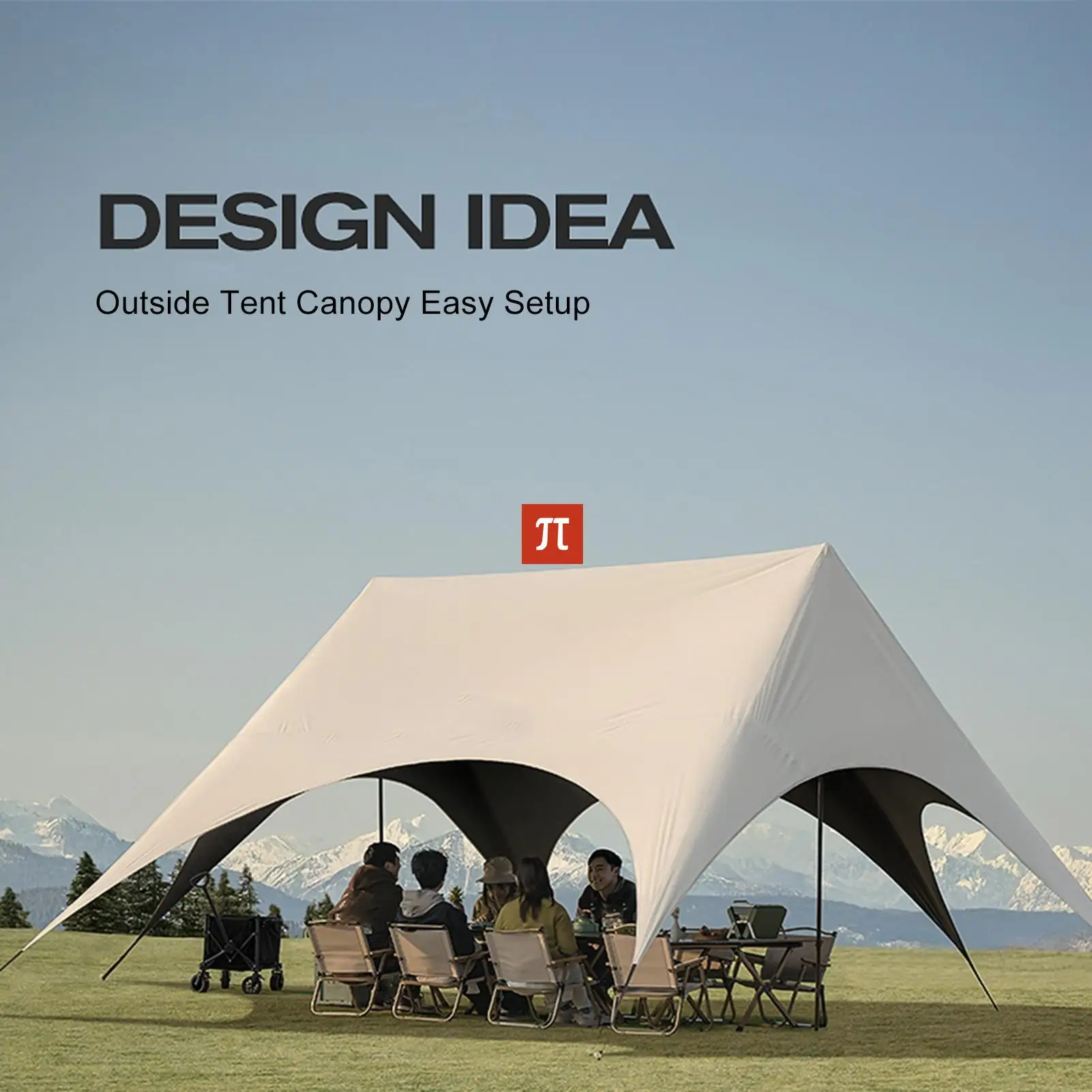 Camping Gazebo Hexagonal Rainproof Sun Shelter Foldable Quick-opening Windproof Butterfly Picnic Outdoor Shade Tent