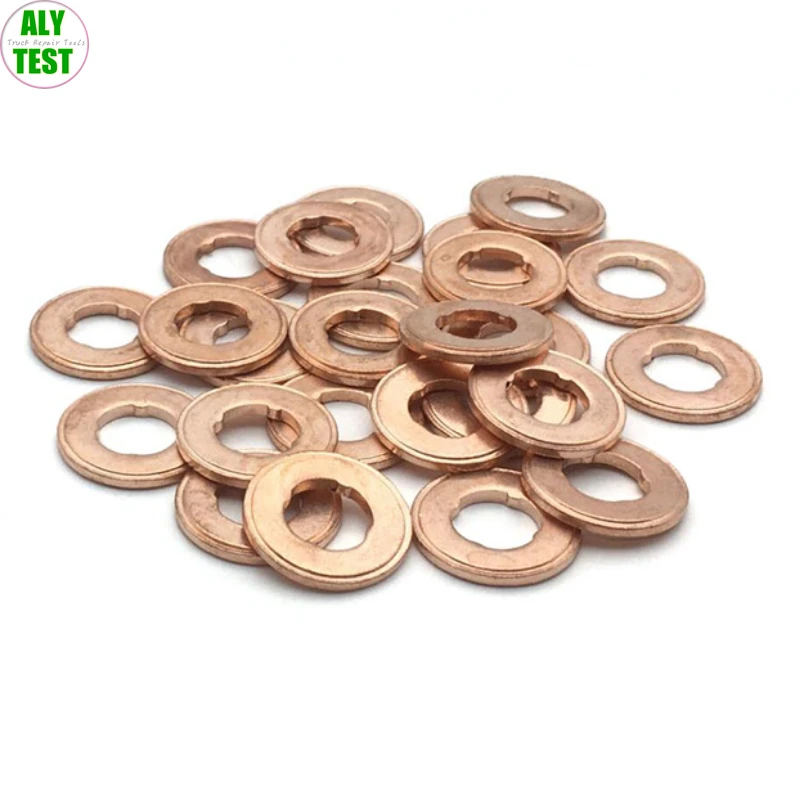 100PCS Diesel Common Rail Injector Nozzle Copper Washer F00VC17504 F00VC17503 9001-850 9001-850B 9001-850E