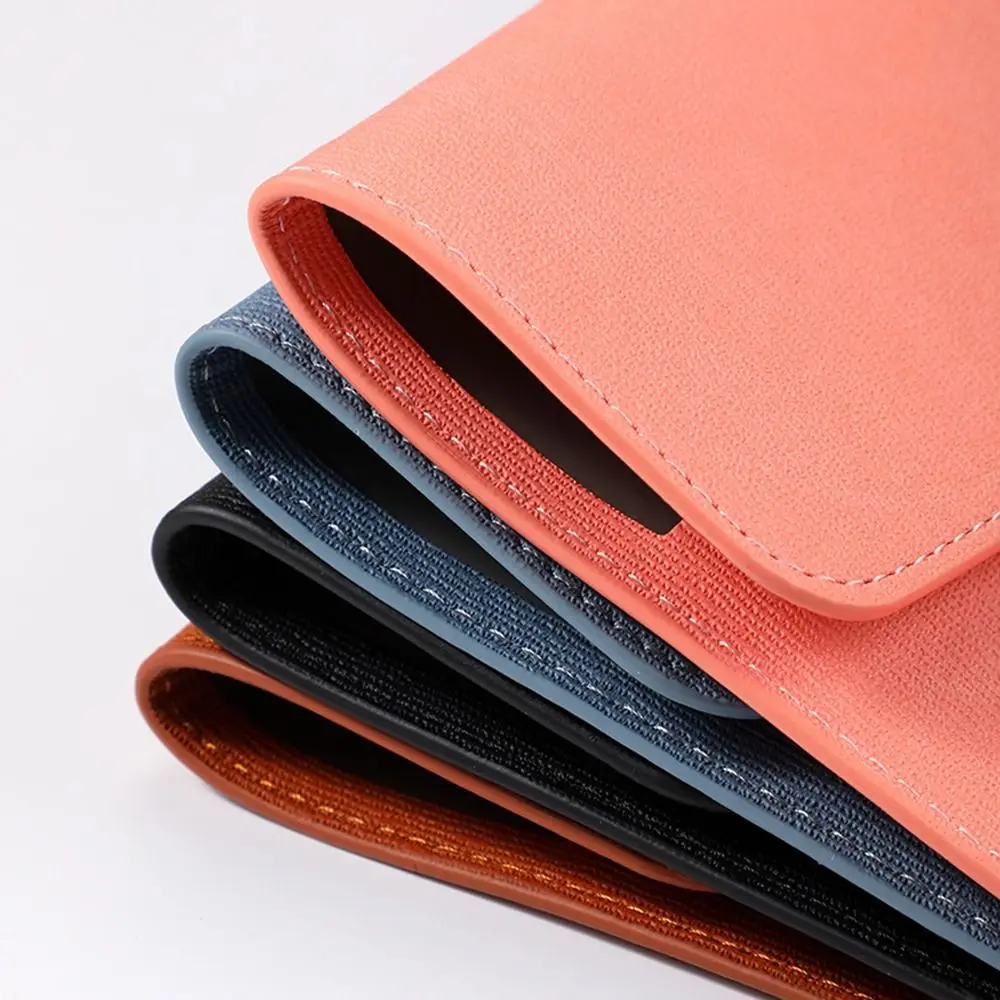 Large Capacity Faux Leather Document Bag Wear-resistant Four-colour Business Information Bag Durable Simple A4 File Storage Bag