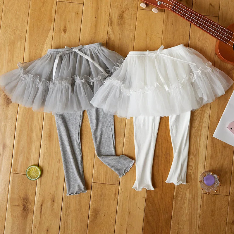Girls Skirt-leggings Spring Summer Children's Leggings Tutu Skirts Leggings for Kids Lace Toddler Pants Baby Tights Clothing