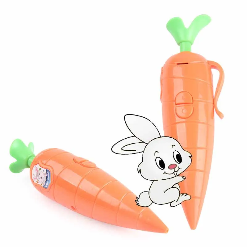 New Simulation Carrot Voice Recorder Electronic Sound Toy Can Write Graffiti Ballpoint Pen Novelty Voice Recorder Pen Funny Gift