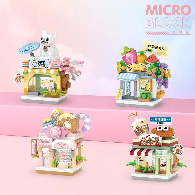 Blocos de montar chineses de micro-partículas, brinquedo infantil, presente, decoração, da Cute Shop.