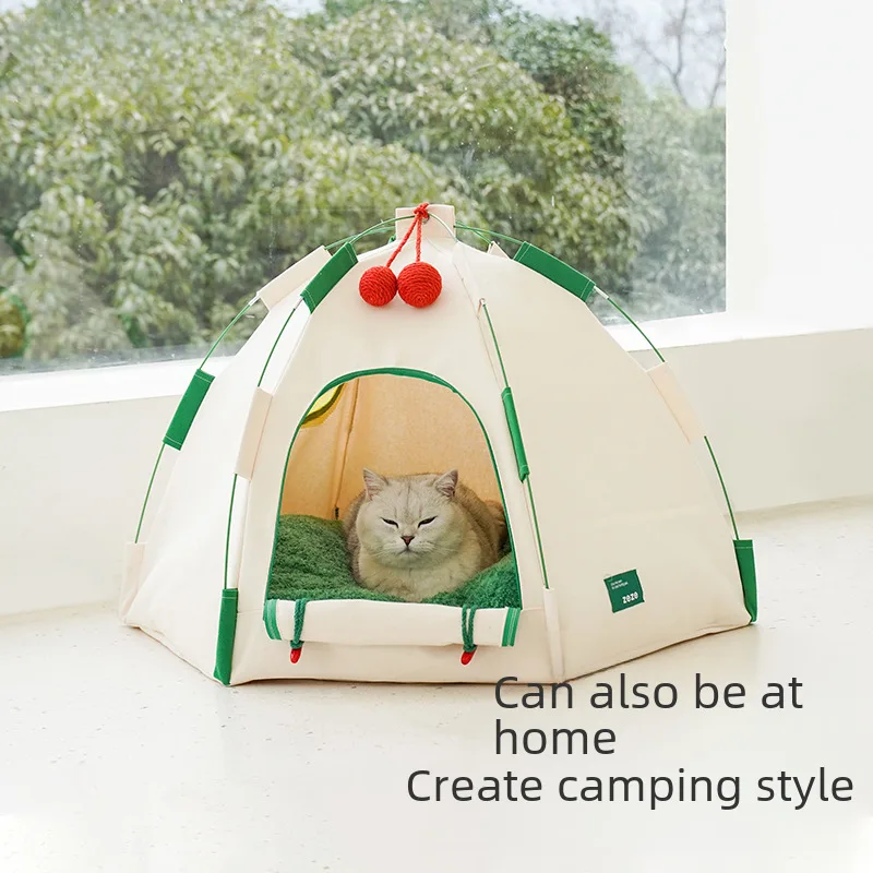 

Cat nest tent Four Seasons universal semi-closed kennel removable and washable cat bed pet supplies Focv test