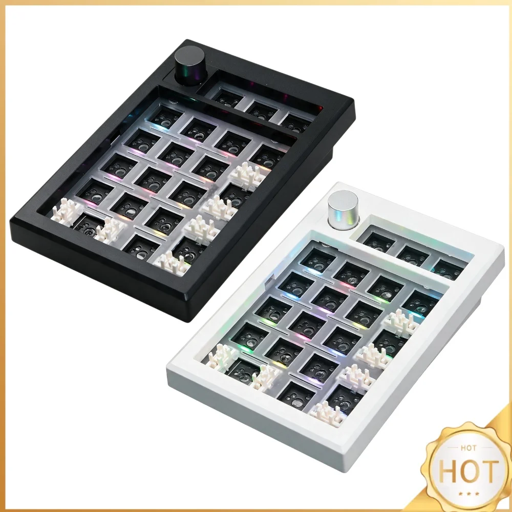 GMK21 Mechanical Numpad Kit Bluetooth-compatible 2.4G 21-Key RGB Hot Swap Knob VIA QMK for PC Desktop