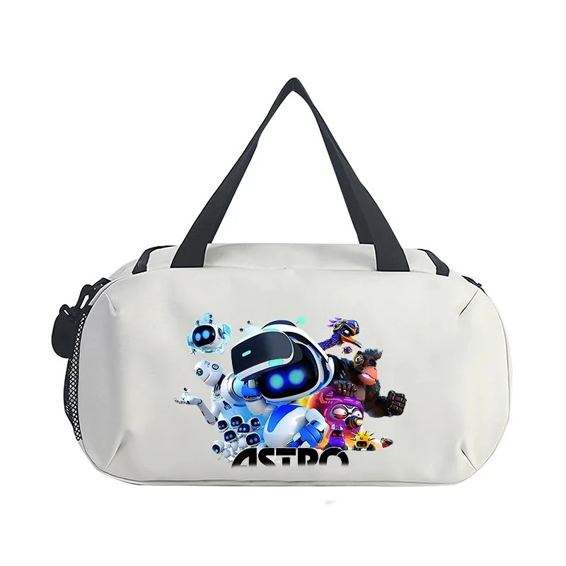 Astro Bot Gym Sport Bag Fitness Handbag Canvas Women Cartoon Waterproof Travel Pouch Men Storage Bags Large Capacity Shoulderbag