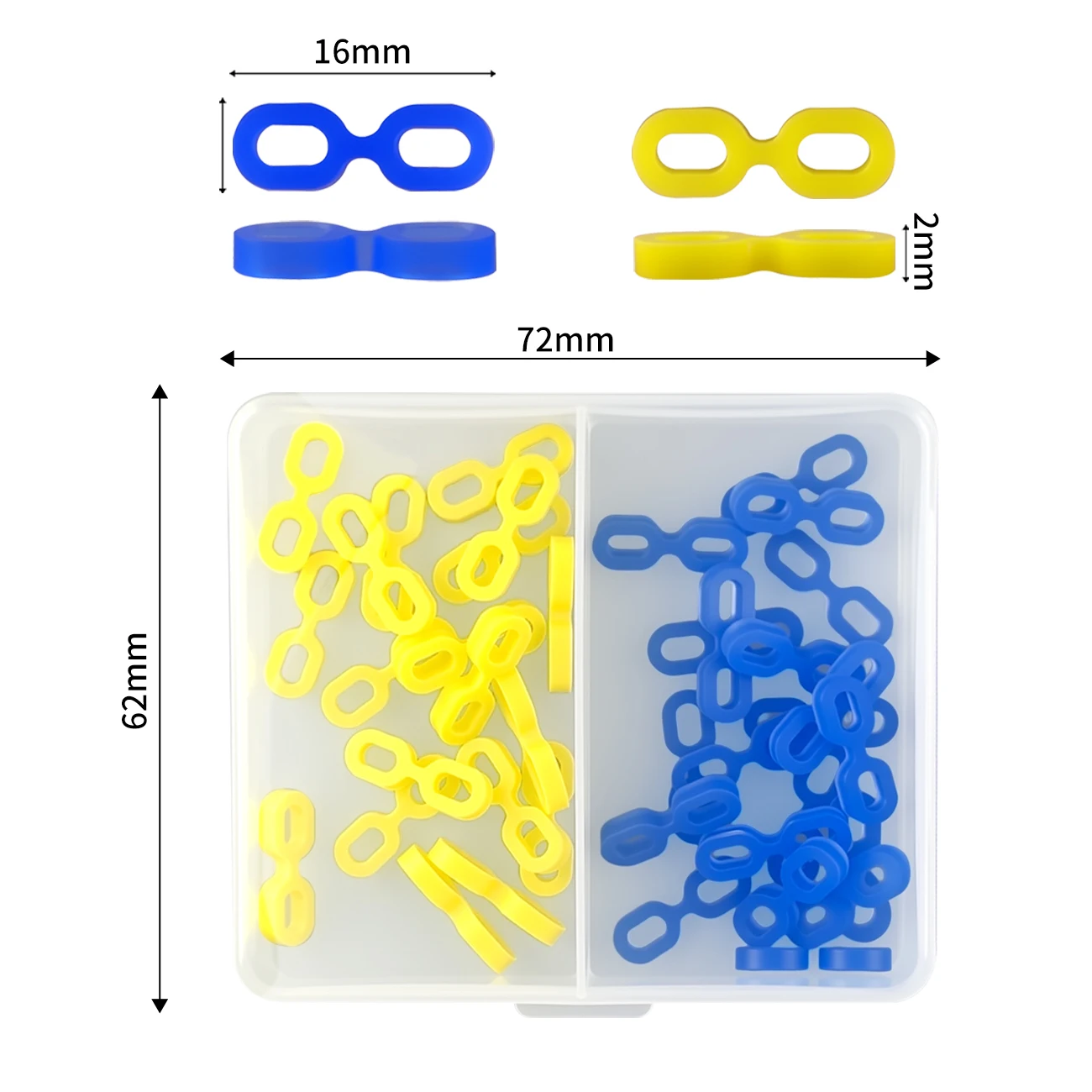 40Pcs/Box Dental Elastic Rubber Fixing Wedges 2.0/2.5mm Composite Tooth Separator Dentistry Accessory Tools