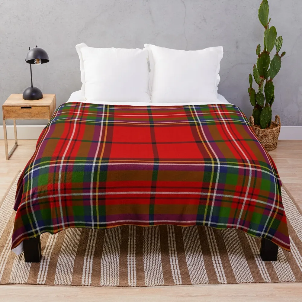 

Red Plaid Royal Stewart of Galloway Tartan High Resolution 300 DPI Throw Blanket Blankets For Baby warm for winter Blankets