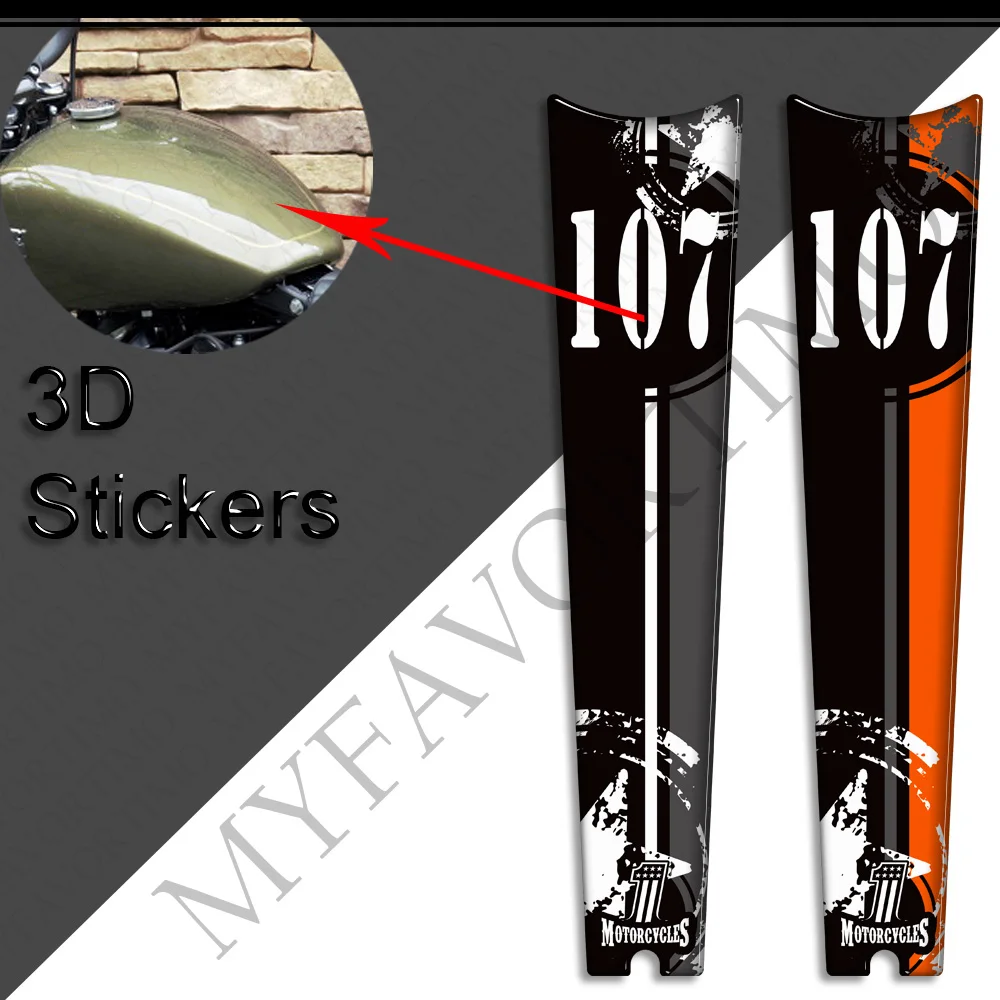 Motorcycle For Harley Davidson Street Bob FXBB 107 M8 Tank Pad Gas Fuel Oil Kit Knee Stickers Decals decoration Protector