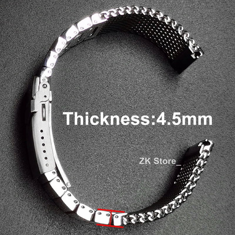 Luxury Solid Stainless Steel Watch Strap 20mm 22mm for Seiko Watch Secure Clasp Replacement Bracelet Quick Release Wristband