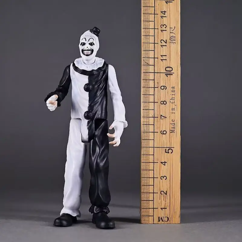 

New Terrifier Art the Clown 12cm Action Figure Blood Color Changing Effect Hanging Card Packaging Horror Movie Collectible Toy