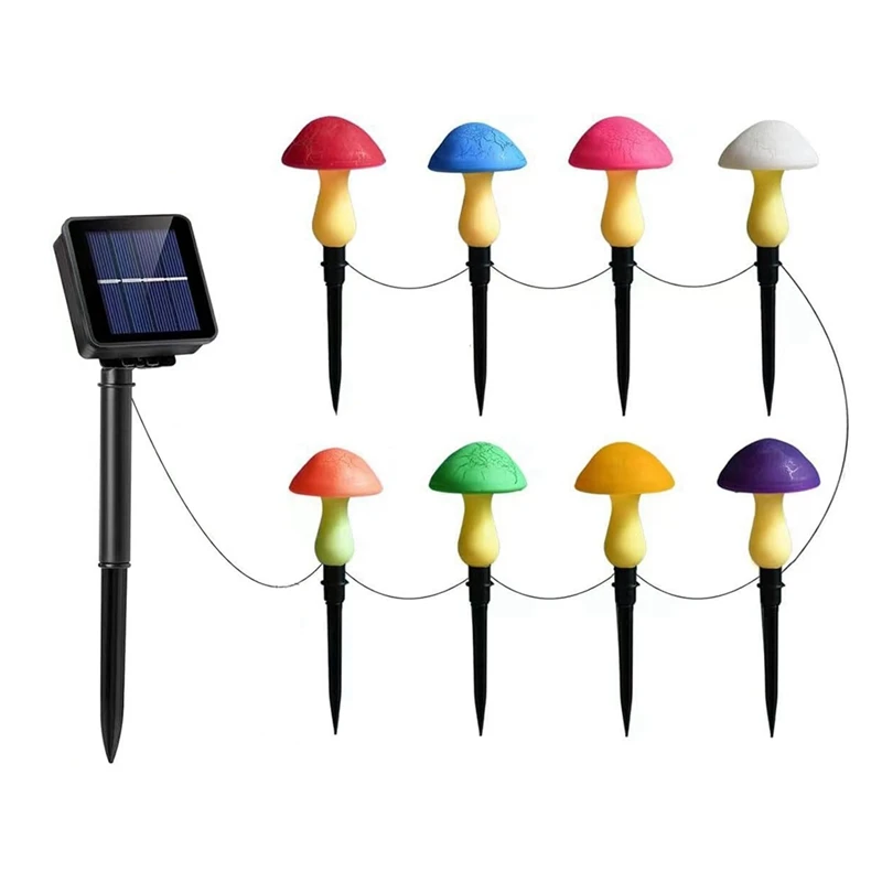 

F-3C 8-Pack Cracked Mushrooms Lights For Garden Decor, Solar Mushroom Lights Outdoor Decor, Whimsical Yard Art For Yard