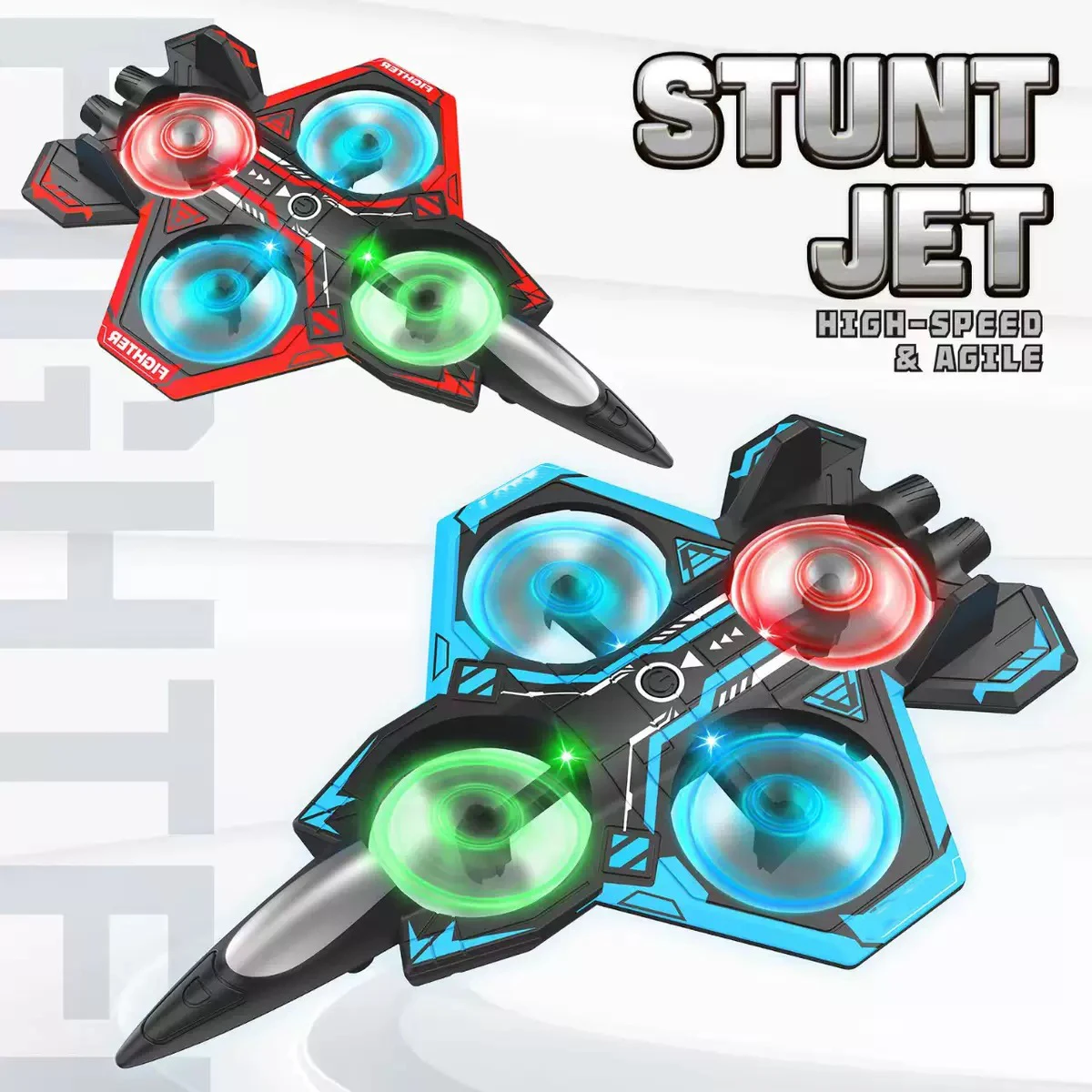 

2.4G Remote Control Fighter Electric Foam Glider Stunt Tumbling UAV Hovering Helicopter with LED Colorful lights Aircraft Gift